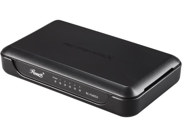 Rosewill RC-FS405X - 10/100Mbps 5-Port Unmanaged Power-Saving Desktop Switch