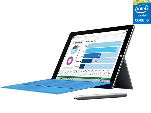 Microsoft Surface Pro 3 Intel Core i3 CPU 4GB RAM 64GB Storage 12.0" Tablet PC 4YM-00001