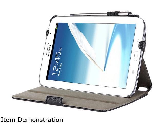 i-blason Book Shell Stand Case Samsung Galaxy Note 8.0 with Bonus Stylus GalaxyNote8-Heated- Black