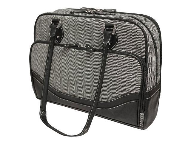 Mobile Edge Black/White Women Herringbone Ultrabook Tote Model MEWHCS