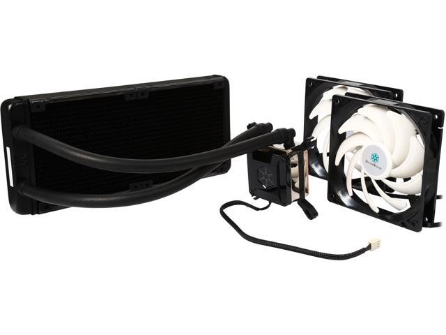 SILVERSTONE TD02-E Durable High-Performance All-In-One Liquid CPU Cooler with Dual Adjustable 120mm PWM Fans