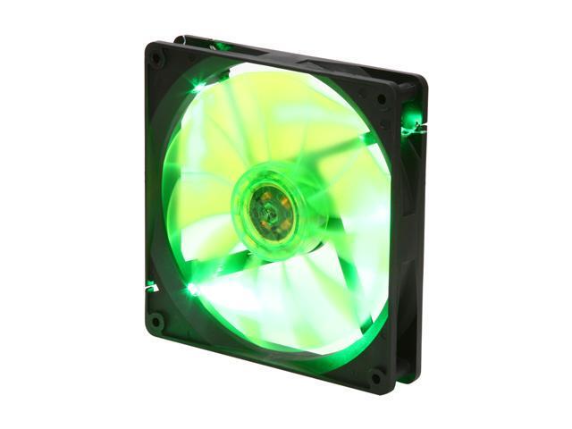 APEVIA  CF14SL-BGN  140mm UV green LED fan w/3-pin and 4-pin connectors and black grill