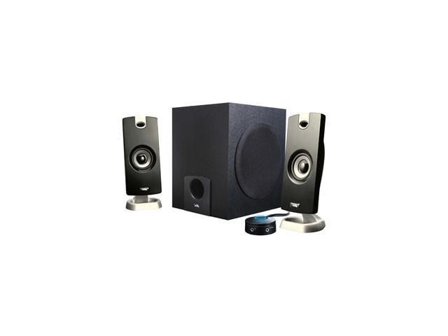 Cyber Acoustics CA-3090 9 Watts 2.1 3 Piece Flat Panel Design Subwoofer & Satellite Speaker System