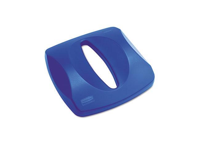 Rubbermaid Commercial                    Untouchable Recycling Tops, 16 x 3 1/4, Blue