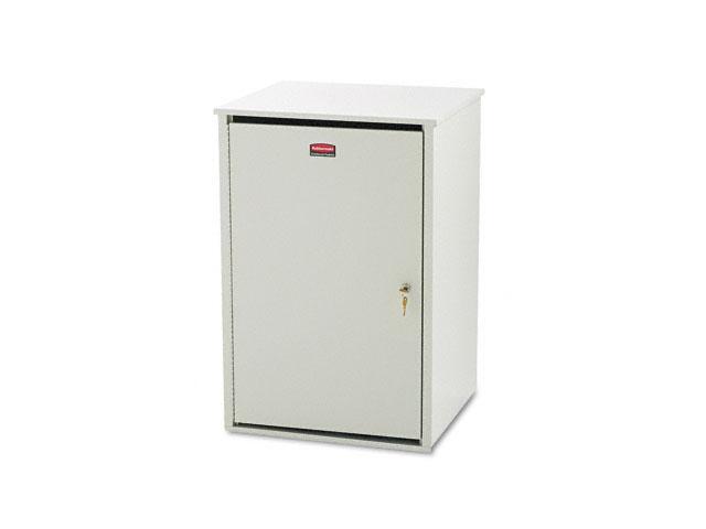 Rubbermaid Commercial Confidential Document Container, Rectangular, Metal, 36 gal, Light Platinum
