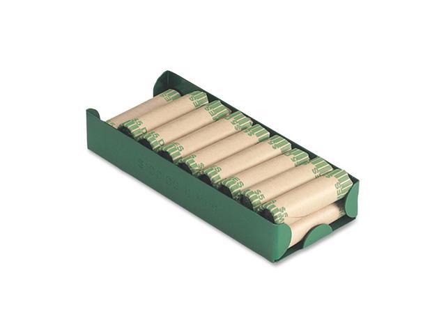 MMF Industries 211011002 Rolled Coin Aluminum Tray w/Denomination & Quantity Etched on Side, Green