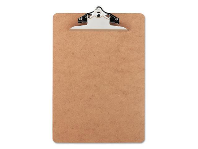 Office Impressions Hardboard Clipboard, 1 1/4" Capacity, Holds 8 1/2 x 11, Brown