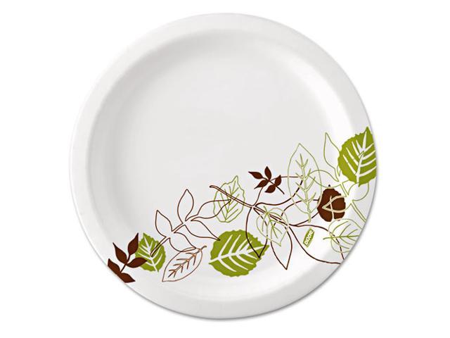 Dixie UX9WS Pathways Paper Plates, 8.5", WiseSize, Green/Burgundy, 500/Carton