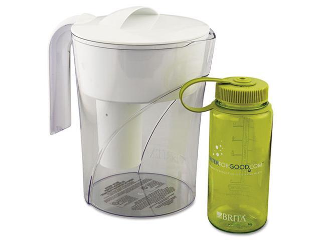 Classic Pour-Through Pitcher, 48 oz., w/Bonus 16 oz. Water Bottle