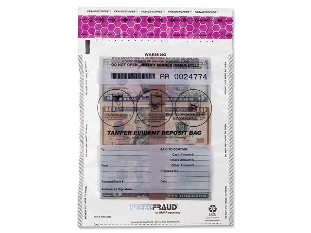 MMF Industries 236210320 FREEZFraud Bags, 9 x 12, Clear, 100/Box