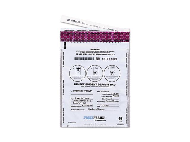 MMF Industries 236210306 FREEZFraud Bags, 9 x 12, White, 100/Box