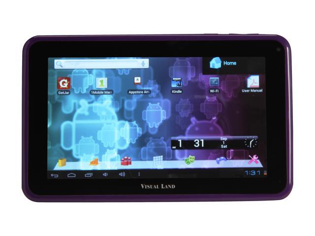 Visual Land ME-107-L-8GB-PRP ARM Cortex-A8 512MB DDR3 Memory 8 GB 7.0" Touchscreen Tablet, Purple Android 4.0 (Ice Cream ...