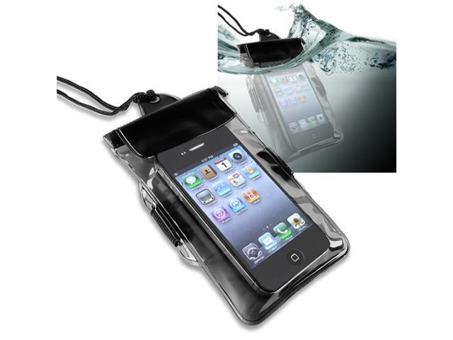 Insten Black Waterproof Bag Case + US Wall Charger And Cable Compatible With iPhone 5 / 5s / 5c 4s 3GS 908876