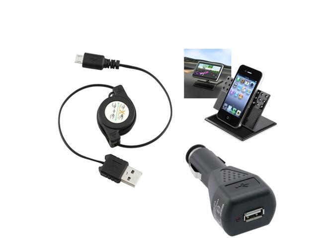Insten 3in1 Car Stand Mount+USB+Car Charger for Samsung Galaxy S III S 3 S3