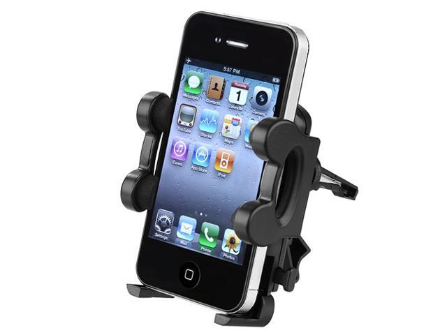 Insten Car Vent Mount Cradle + Black Charger Accessory For iPhone 5 / 5s / 5c / 4 / 4s / 3Gs 905641