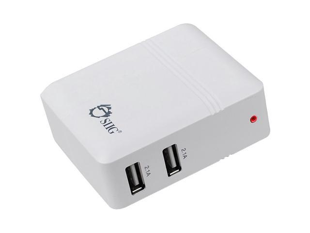 SIIG 4.2A USB Power Adapter - 2-Port (White)