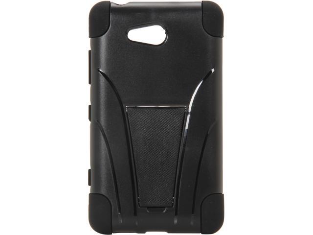 AMZER Black Double Layer Hybrid Case with Kickstand For Nokia Lumia 820 AMZ95420