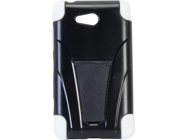 AMZER White / Black Double Layer Hybrid Case with Kickstand For Nokia Lumia 820 AMZ95422