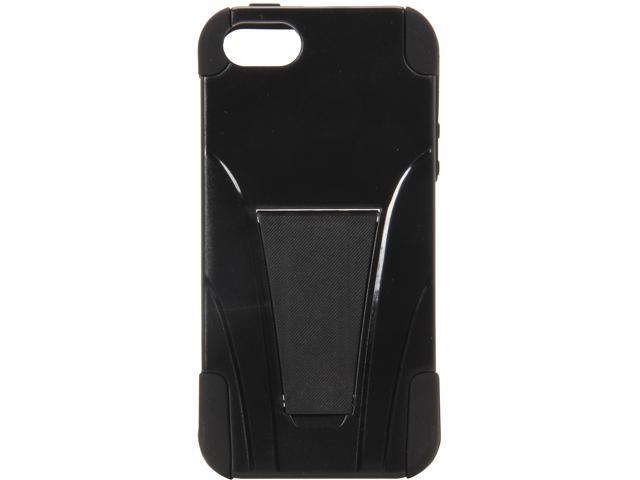 AMZER Black / Black Double Layer Hybrid Case with Kickstand For iPhone 5 / 5S AMZ95417