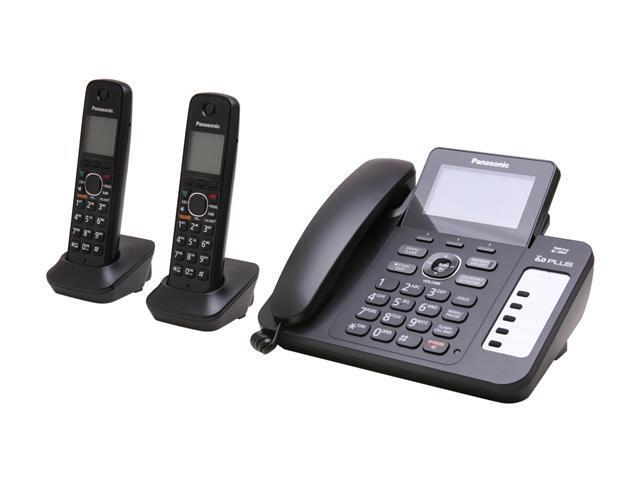 Panasonic KX-TG6672B 1.9 GHz Digital DECT 6.0 2X Handsets Cordless Phones