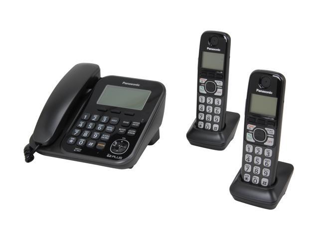 Panasonic KX-TG4772B 1.9 GHz Digital DECT 6.0 2X Handsets Cordless Phones