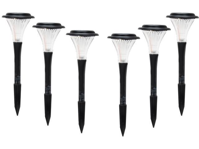 Rosewill Black Solar Garden Lights - 6 Lights Set