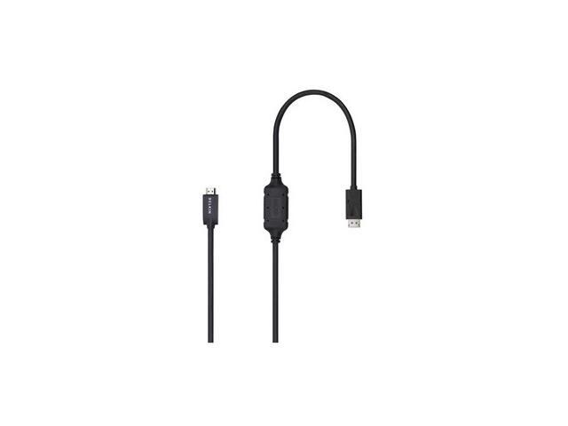 BELKIN PURE AV F2CD001B06-E 6 feet Black DisplayPort-Male to HDMI-Male Cable M-M