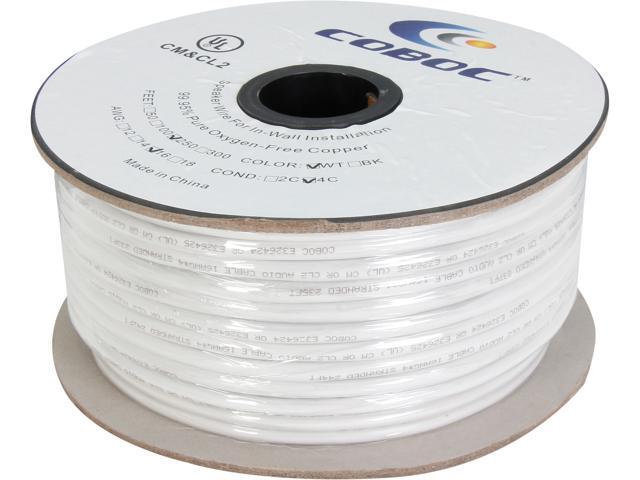 Coboc Model SPW-CL2-4C16-250-WH 250 ft. 4-Conductor CL2 Rated(In-Wall Installation) OFC Speaker Cable