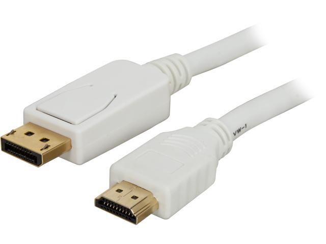 Coboc CL-DP2HDMI-6-WH 6 ft. DisplayPort to HDMI® Adatper Converter Cable 