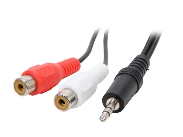 BYTECC S352A 6" 3.5mm Stereo Male to 2 x RCA Female - OEM