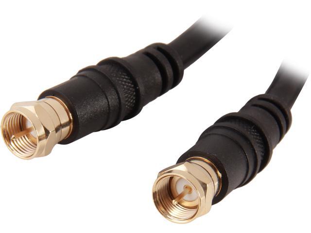 BYTECC RG6-100 100 ft. Coaxial Cable, Black with Gold Plating F Connector 3 - OEM