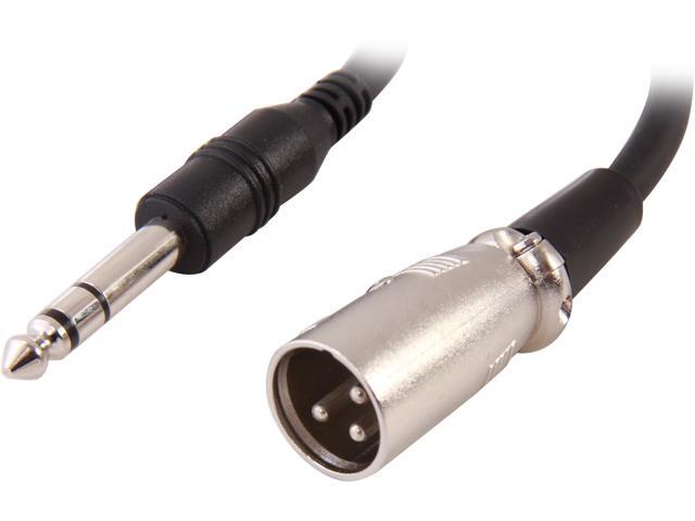 BYTECC Model MICPH-3 3 ft. MICPH 1/4" Stereo Microphone Plug to 3 pin XLR Male Cable - OEM