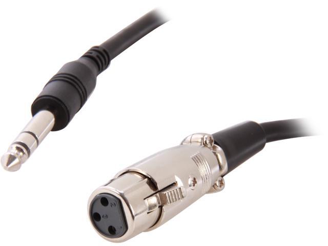 BYTECC Model MICPH-25MF 25 ft. 1/4" Stereo Microphone Plug to 3 pin XLR Female Cable - OEM