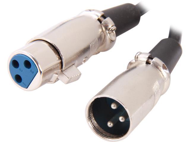 BYTECC Model XLR-10MF 10 ft. 3 pin XLR Male to 3 pin XLR Female Microphone Cable - OEM