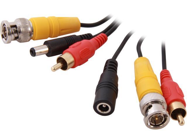 BYTECC SCC-100RB 100 ft. Security Camera Cable + Power, BNC Male + RCA Male + DC Male to Female - OEM