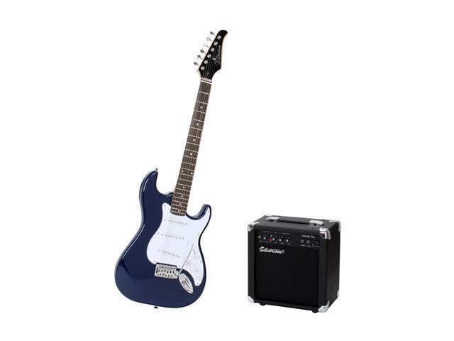 Silvertone Guitars SS11 Electric Guitar and Amp Package-Cobalt Blue