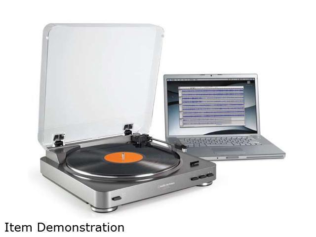 Audio-Technica AT-LP60USB Fully Automatic Belt-Drive Turntable, Silver