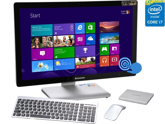 Lenovo All-in-One PC A740 (F0AM004JUS) Intel Core i7 4558U (2.80 GHz) 8 GB DDR3 1 TB HDD 8 GB SSD 27" Touchscreen Windows ...
