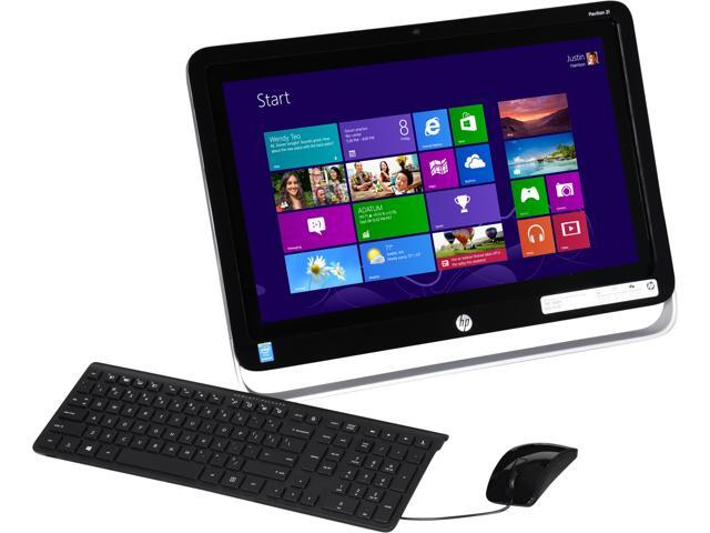 HP All-in-One Computer Pavilion 21-H116 Pentium G3220T (2.60 GHz) 4GB 500 GB HDD 21.5" Touchscreen Windows 8.1 64-Bit