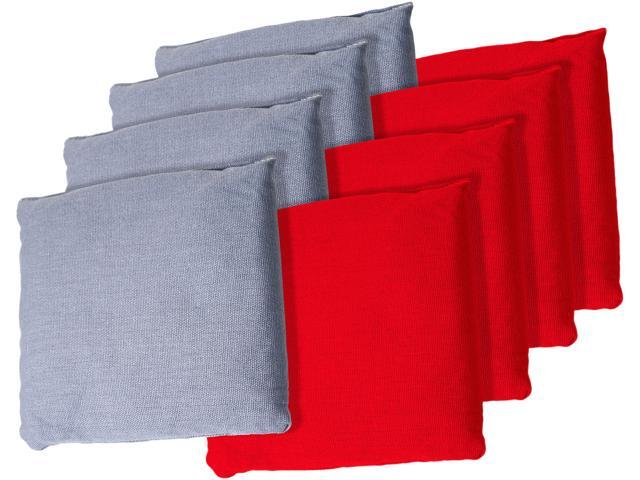 Trademark Games Red and Gray Cornhole Bags, Set of 8