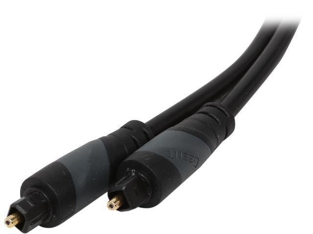 GearIT Model GI-TOSLINK-BK-6FT 6ft Gold-Plated Digital Optical Audio Toslink Cable 