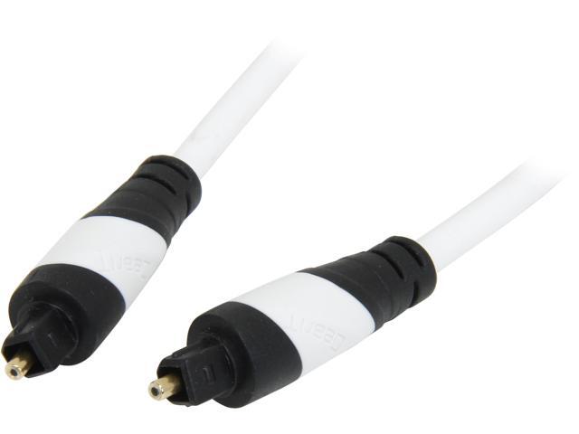 GearIT Model GI-TOSLINK-WH-10FT 10ft Gold-Plated Digital Optical Audio Toslink Cable 