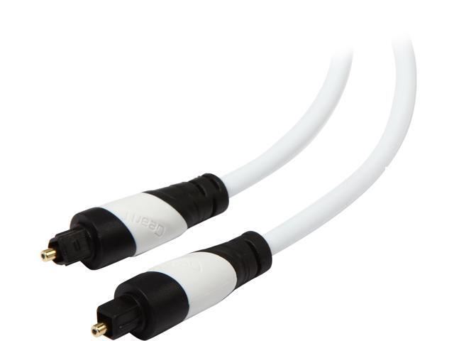 GearIT Model GI-TOSLINK-WH-15FT 15ft Gold-Plated Digital Optical Audio Toslink Cable 