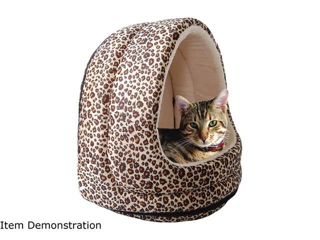 PAW Furry Canopy Cave Pet Bed - Cheetah