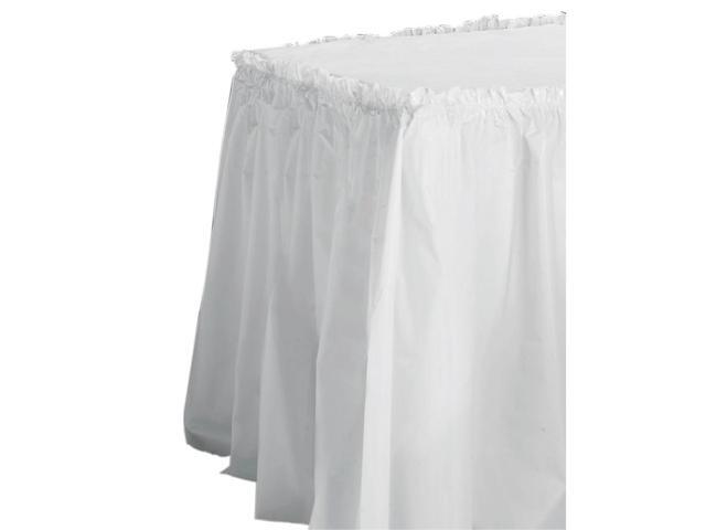 Table Set Linen-Like Table Skirting, 29" x 14', White
