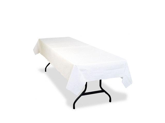 Table Set Poly Tissue Table Cover, 54 x 108, White, 6/Pack