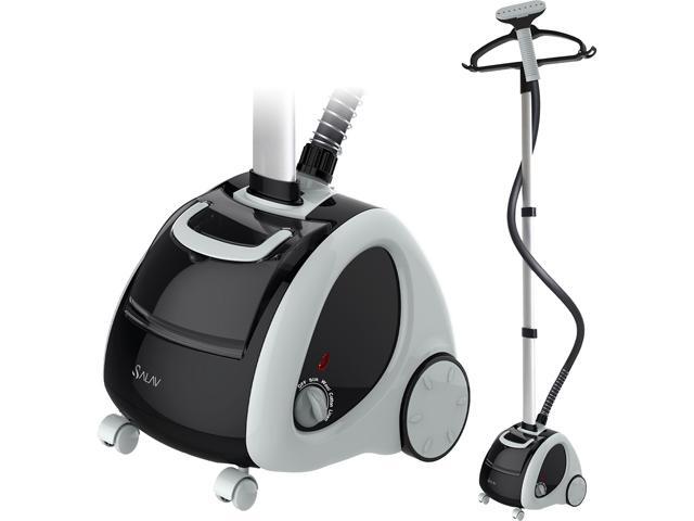 Salav GS65-BJ BLACK Professional Extra Wide Bar Garment Steamer with 360 Swivel Hanger, 4 steam Settings and Storage Pocket ...