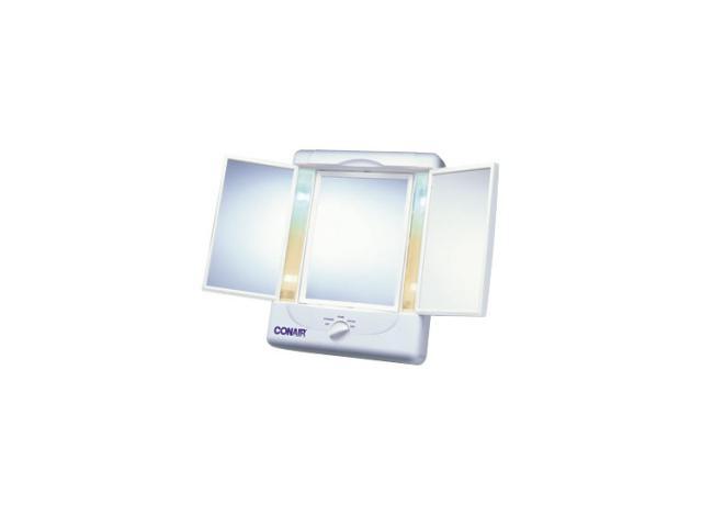 CONAIR TM7LX Illumina Collection Two Sided Lighted Make-Up Mirror With 3 Panels and 4 Light Settings