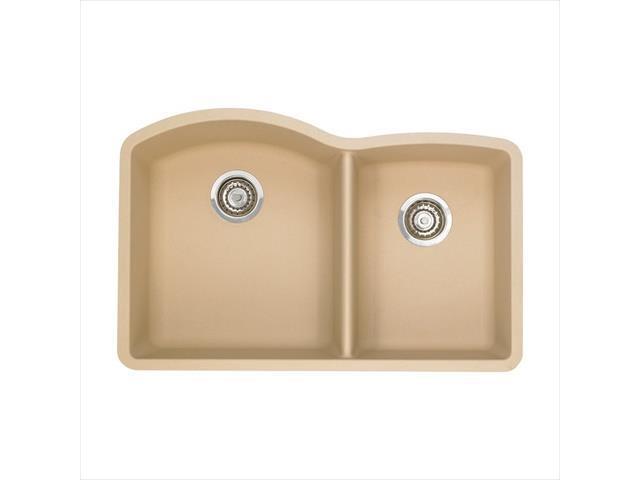 Blanco 441222 Diamond 1.5 in. Double Bowl Silgranit II Undermount Sink ...