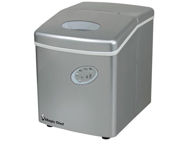 MAGIC CHEF MCIM22TS 27lb portable mini ice maker ,silver